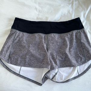 Lululemon Speed Up Grey Shorts